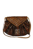 basket weave snakeskin purse