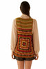 70s Afghan Crochet Boho Vest