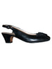 Black Peep Toe Ferragamo with Bow