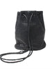 Black BasketWeave Backpack Purse