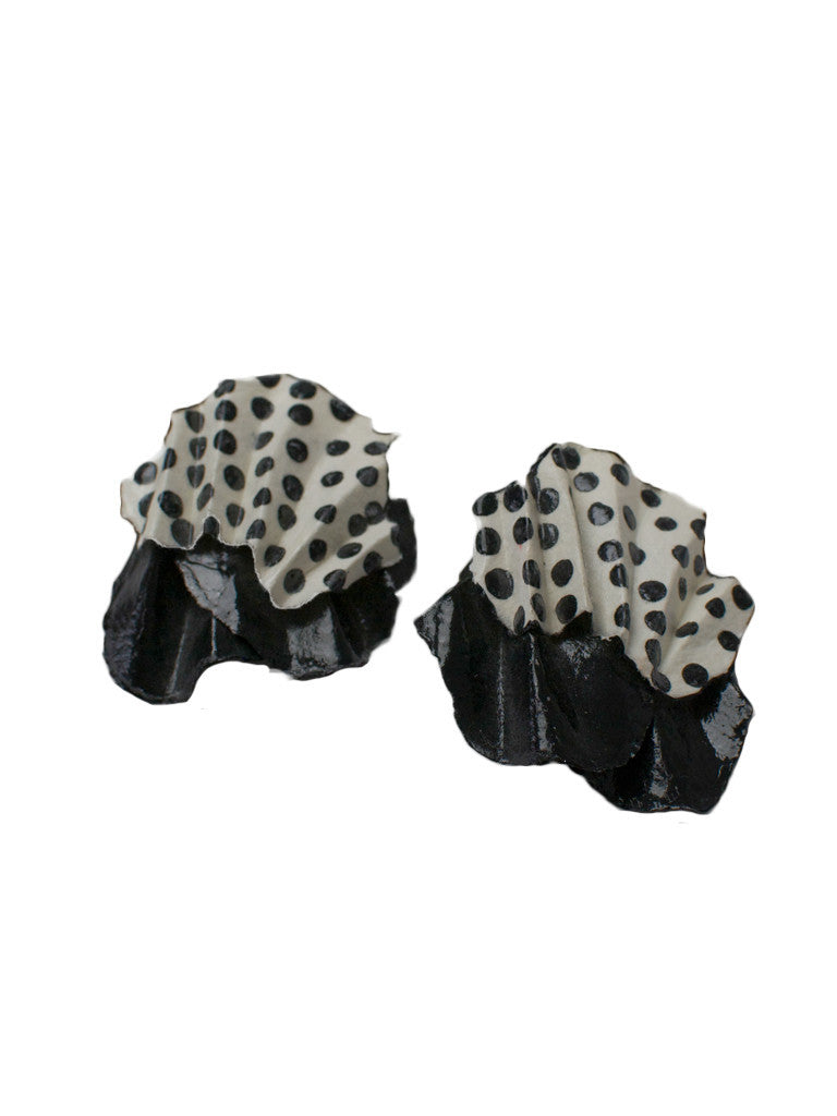 80s Polka Dot Statement Earrings