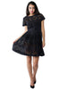 Black Cut out Lace Full Circle Dress