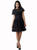 Black Cut out Lace Full Circle Dress