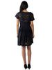 Black Cut out Lace Full Circle Dress