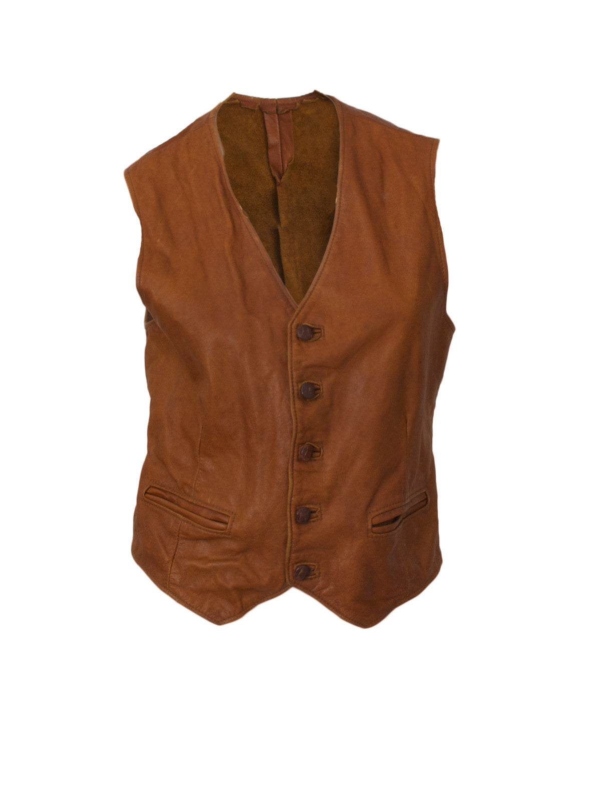 Camel Colored Leather Vest