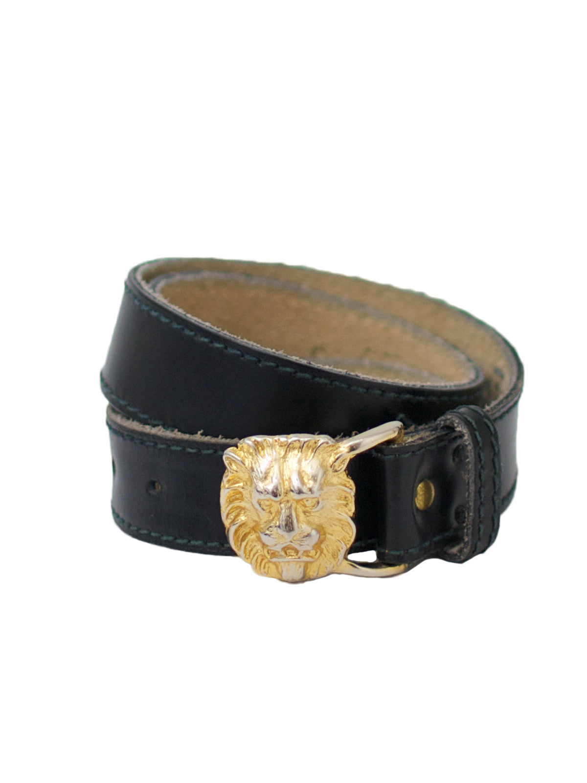 Anne Klein Black Lion Head Belt