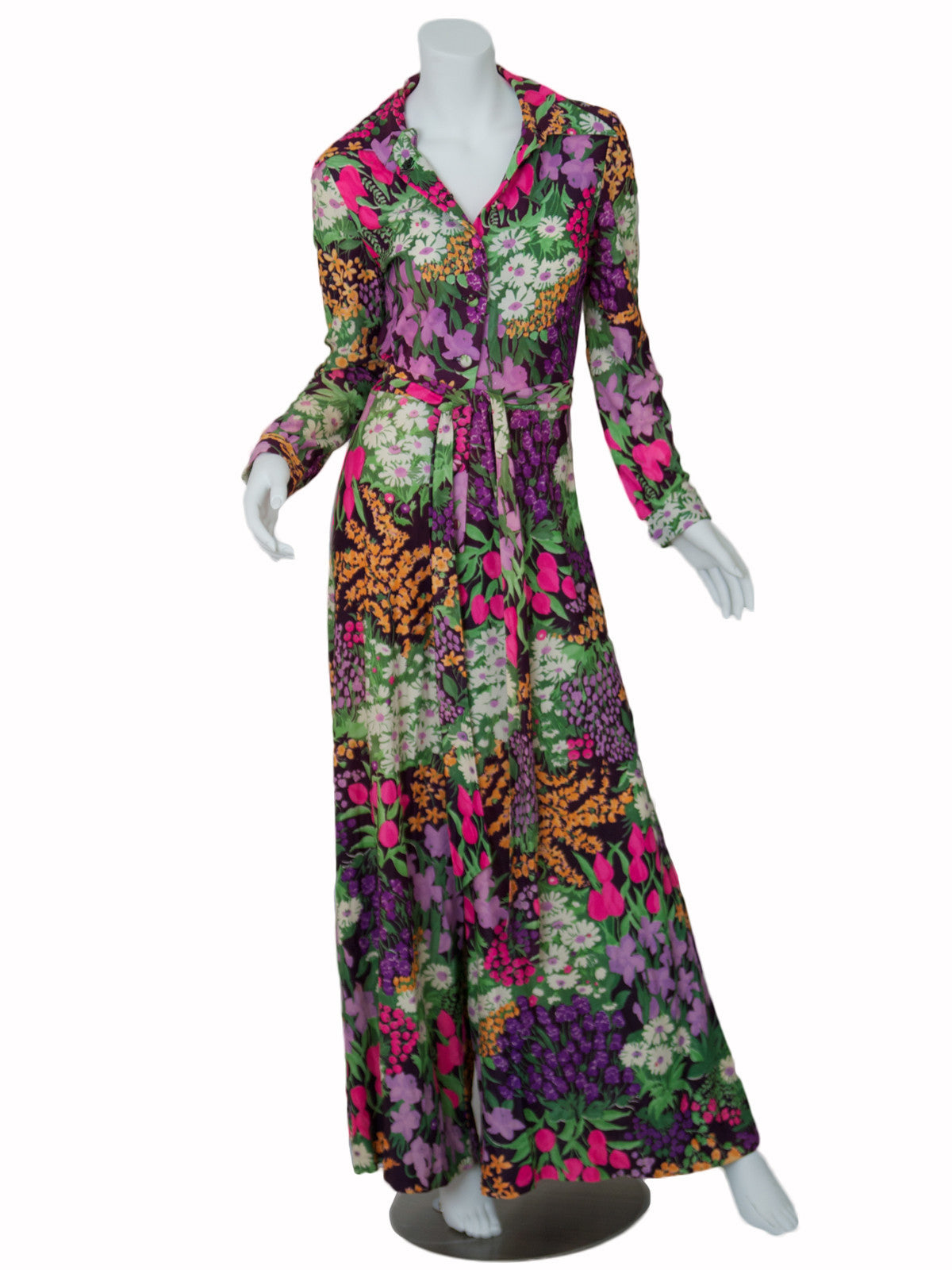 60's Wide Leg Floral Jumpsuit